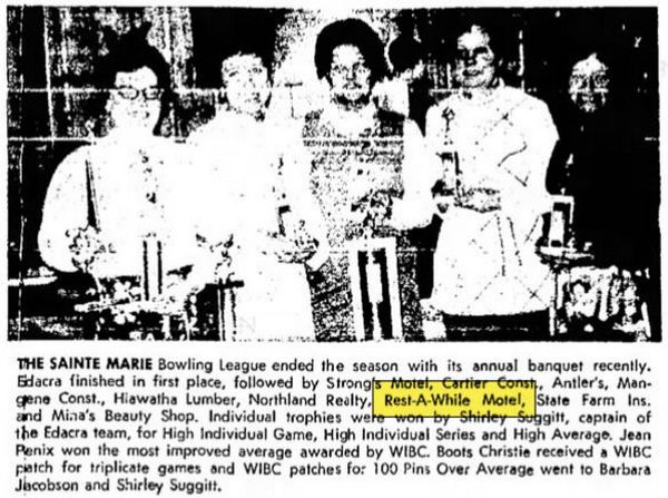 Rest-A-While Motel - May 24, 1973 Bowling Team (newer photo)